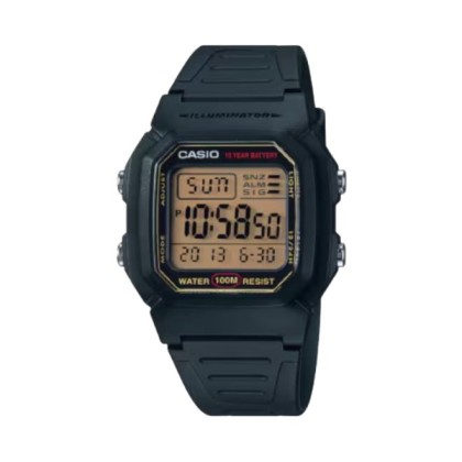 Casio General W-800HG-9AV Black Resin Band Men Youth Watch